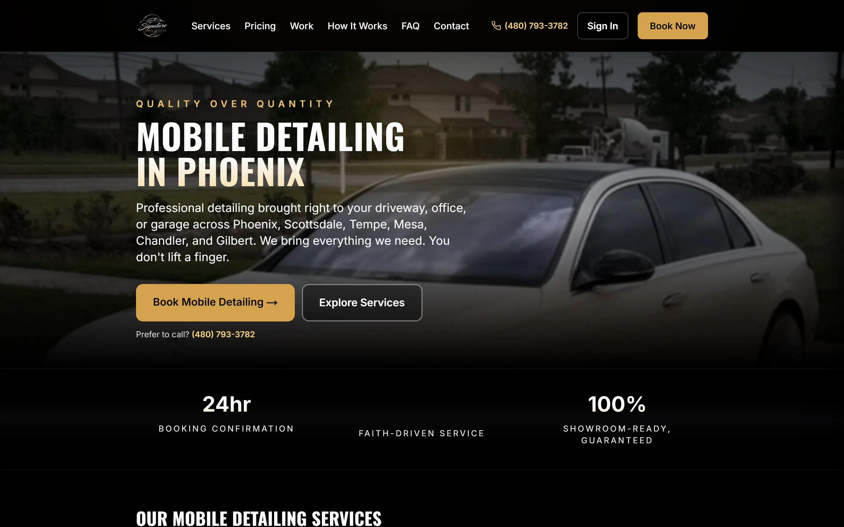 Signature Mobile Detailing website