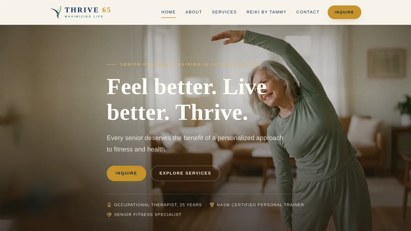 Thrive 65 website